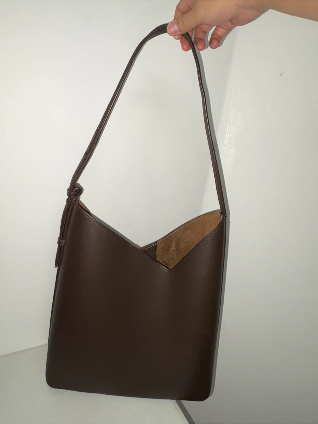 Zara Brown Tote Bag with Pouch - photo 2