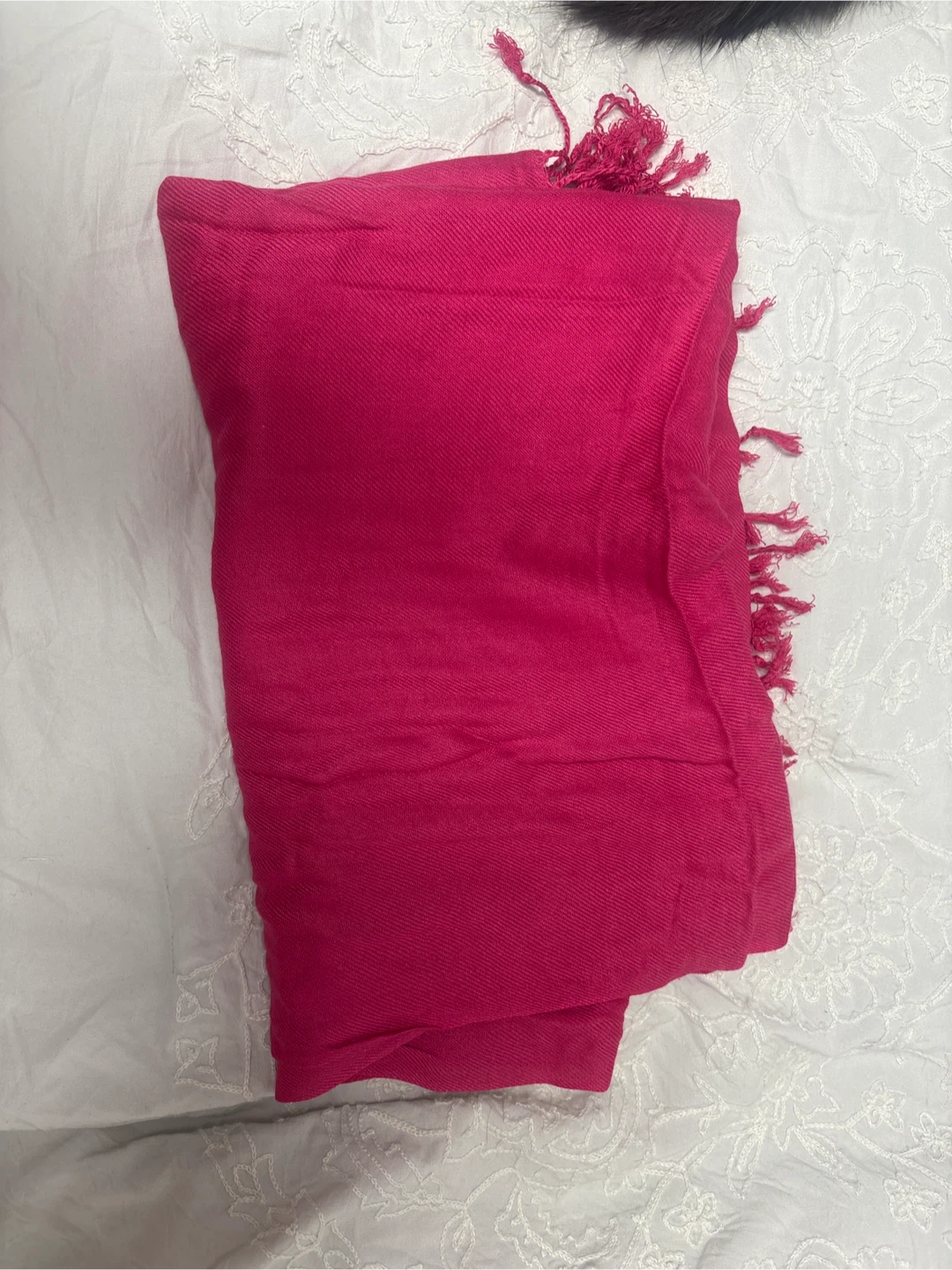 Pink Scarf with Tassels