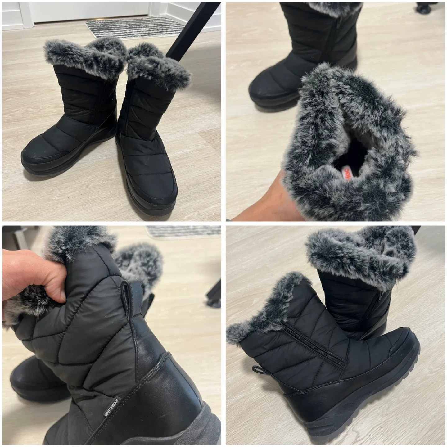 Black Waterproof Winter Boots