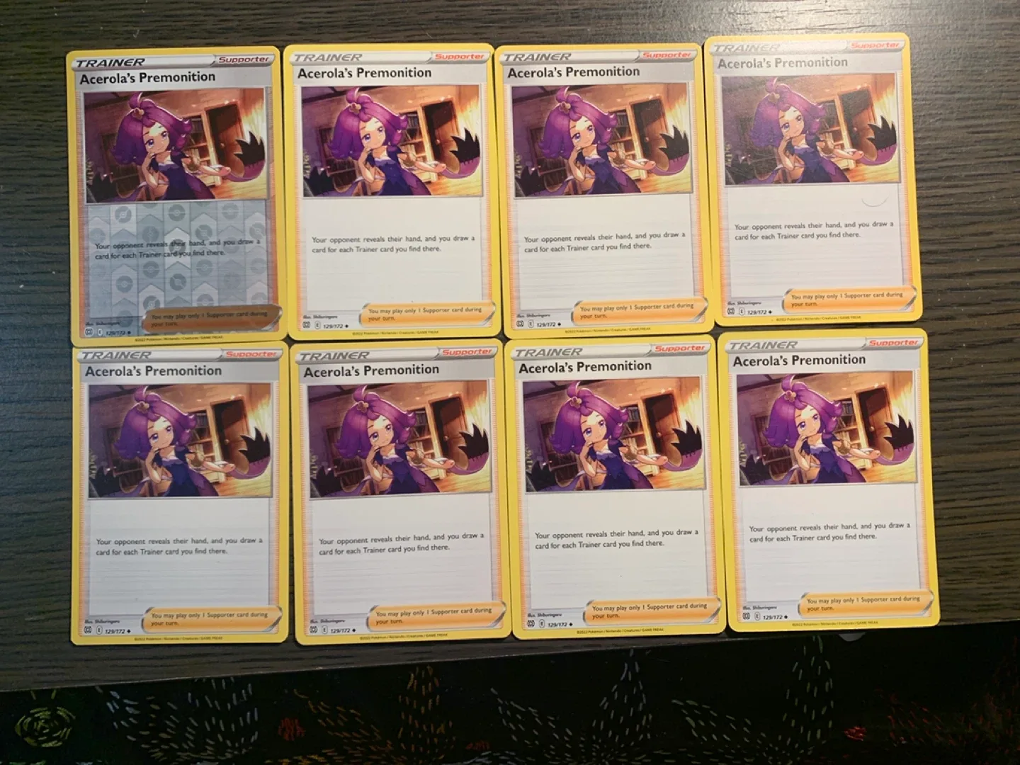 Acerola's Premonition Pokemon Trainer Card