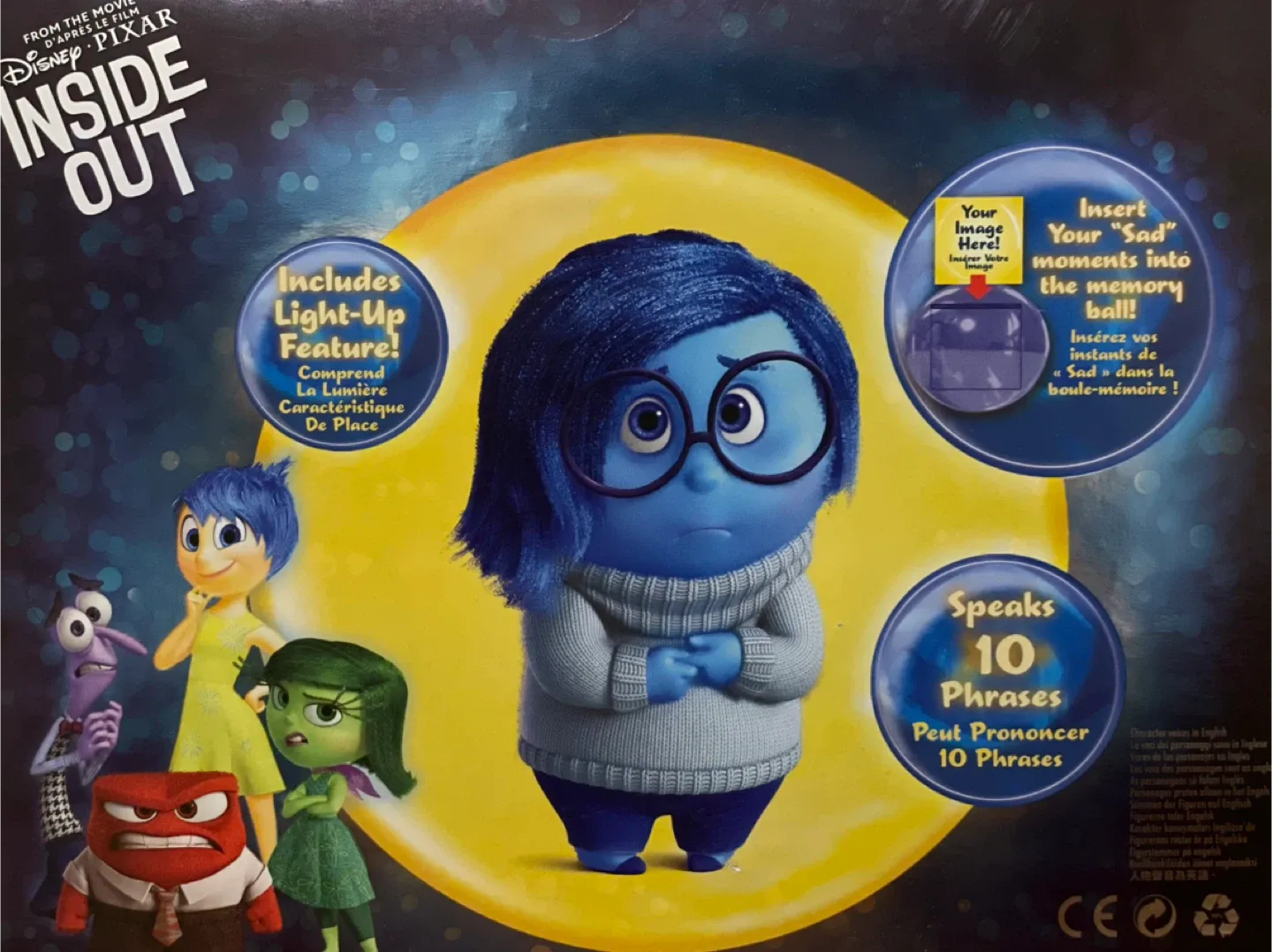 💙 Disney Inside Out Deluxe Talking Sadness Doll - NEW in box image indicator(6)