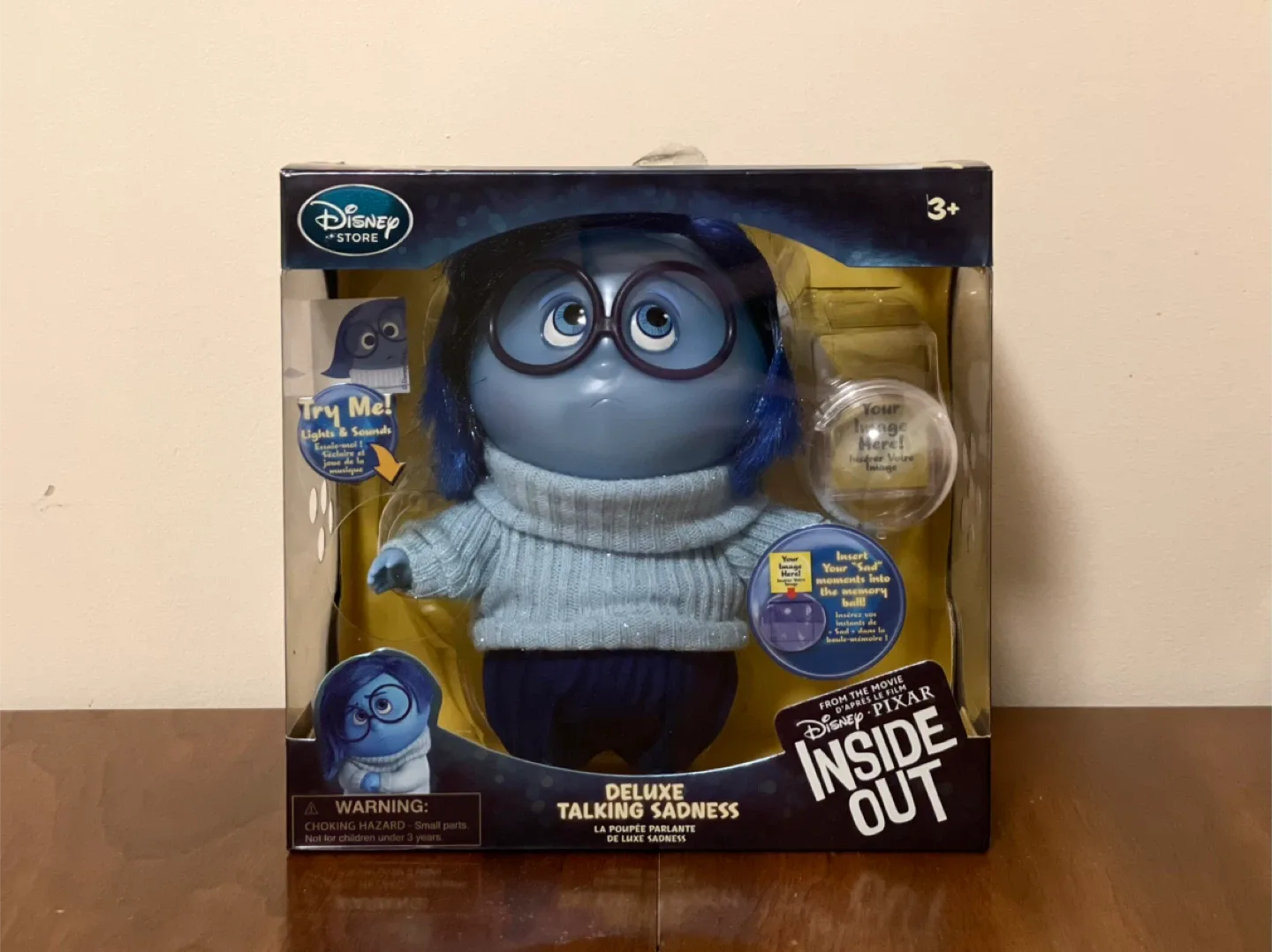 💙 Disney Inside Out Deluxe Talking Sadness Doll - NEW in box image indicator(4)