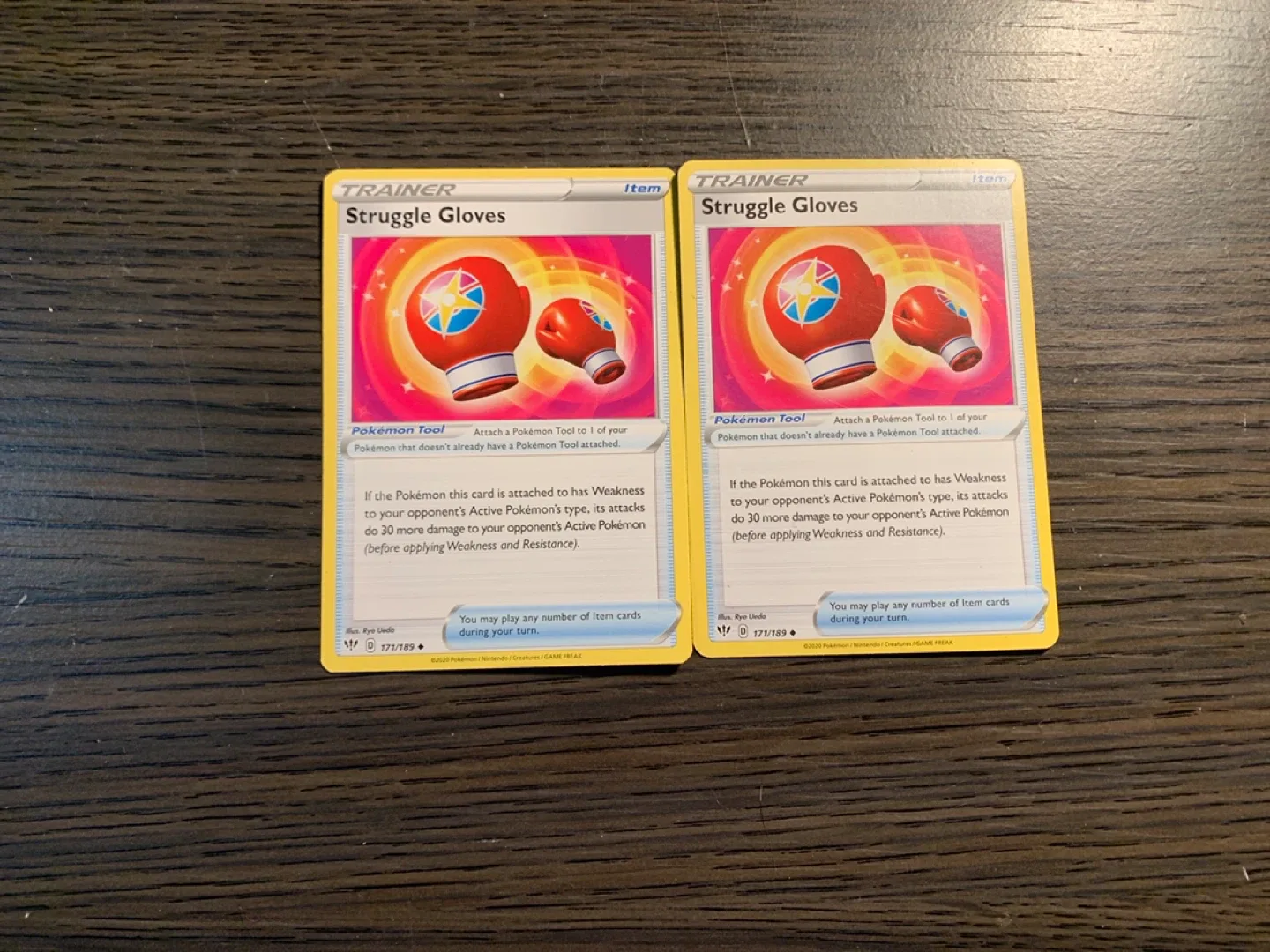 Pokemon Struggle Gloves Trainer Card