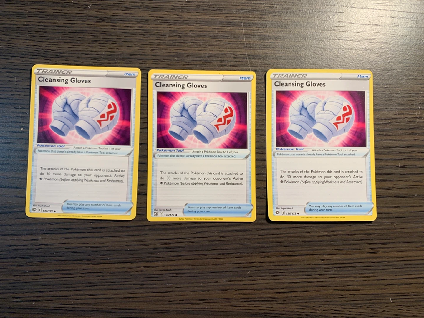Pokemon Trainer Cleansing Gloves Cards