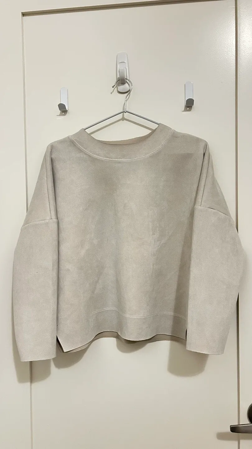 Suede Pullover Top