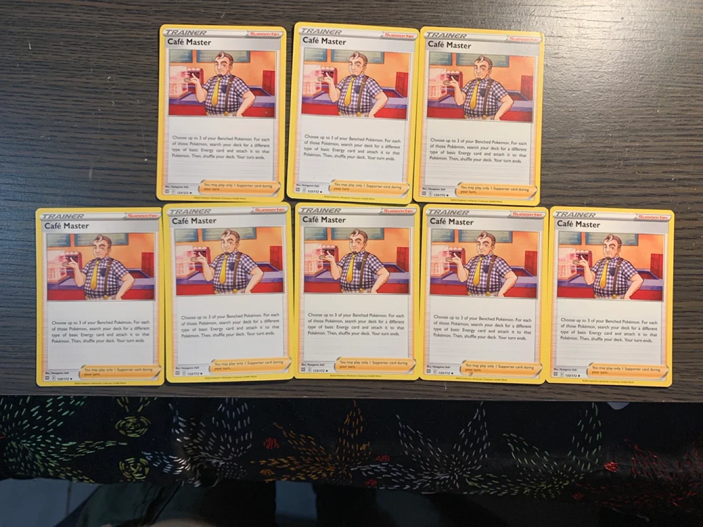 Pokemon Cafe Master Trainer Cards - Set of 7