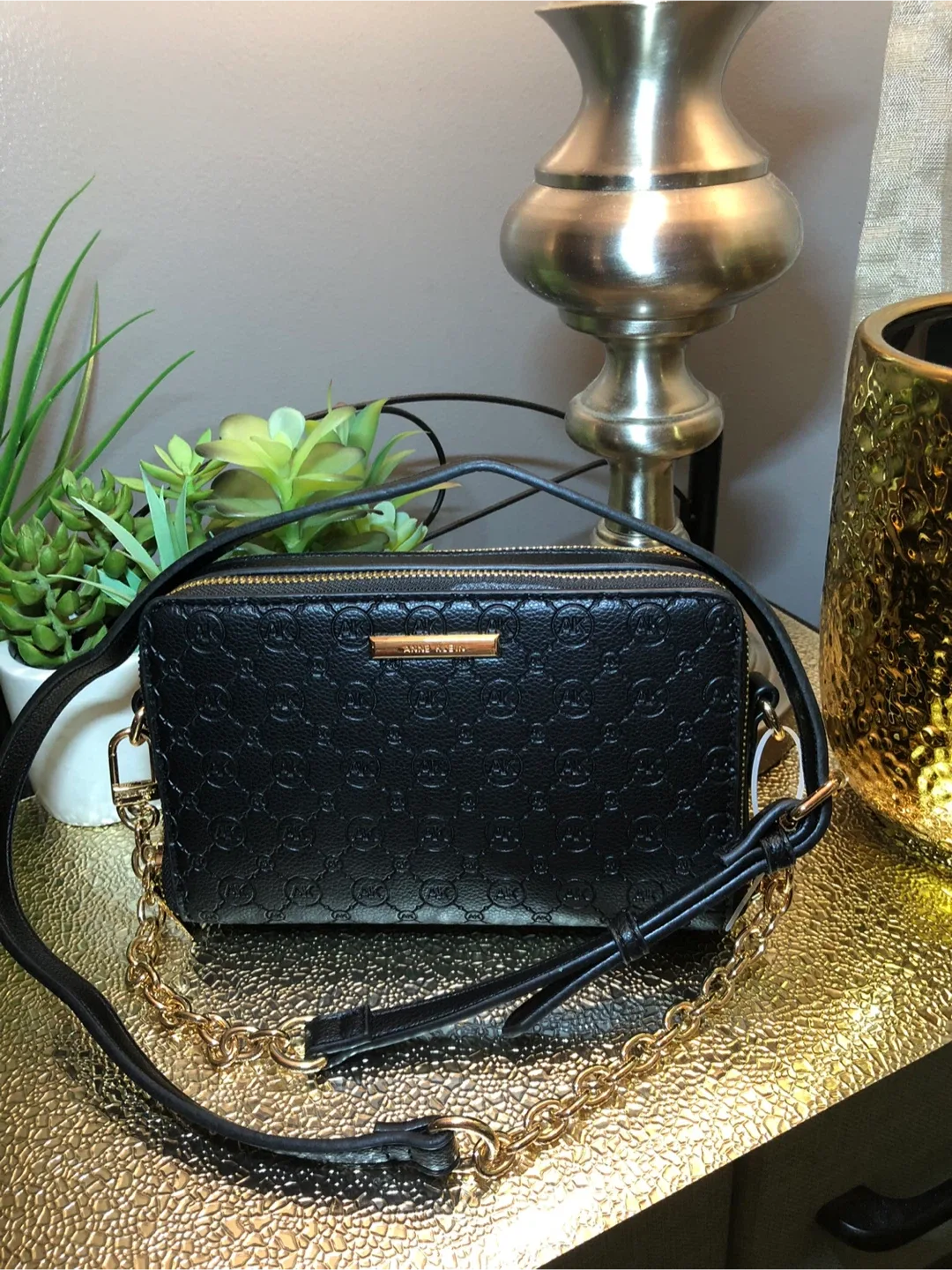 Anne Klein Black Crossbody Bag image indicator(3)