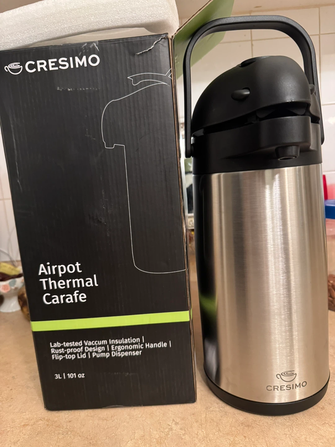 CRESIMO Airpot Thermal Carafe - 3L - photo 4