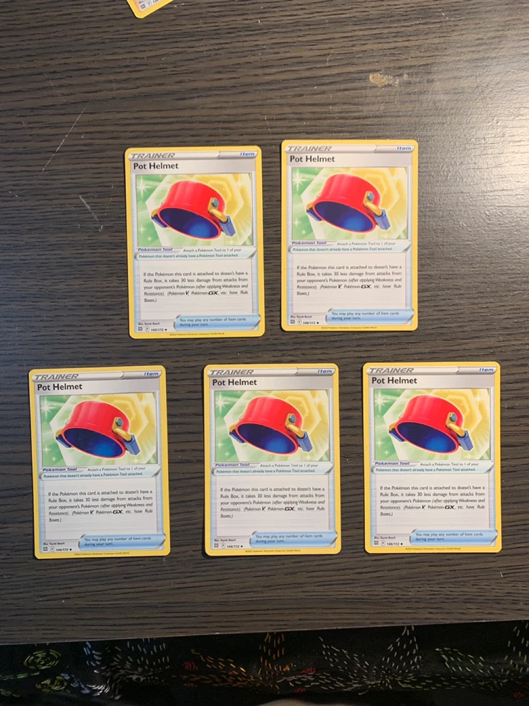 Pokemon Trainer Pot Helmet Item Card