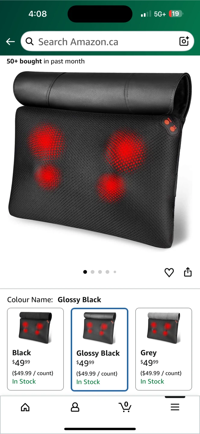 TwoqQ Massage Pillow - Glossy Black