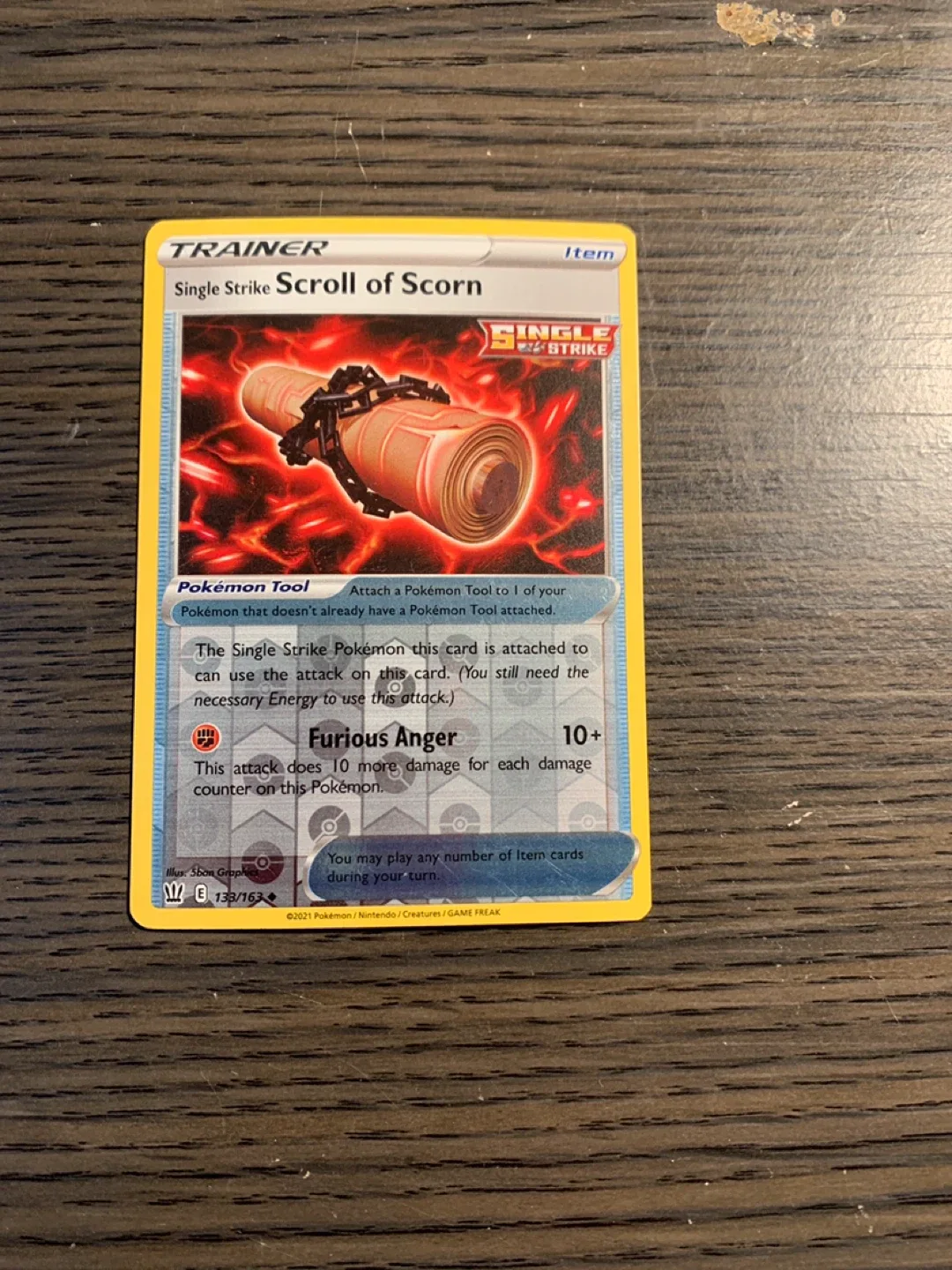 Single Strike Scroll of Scorn Trainer Card