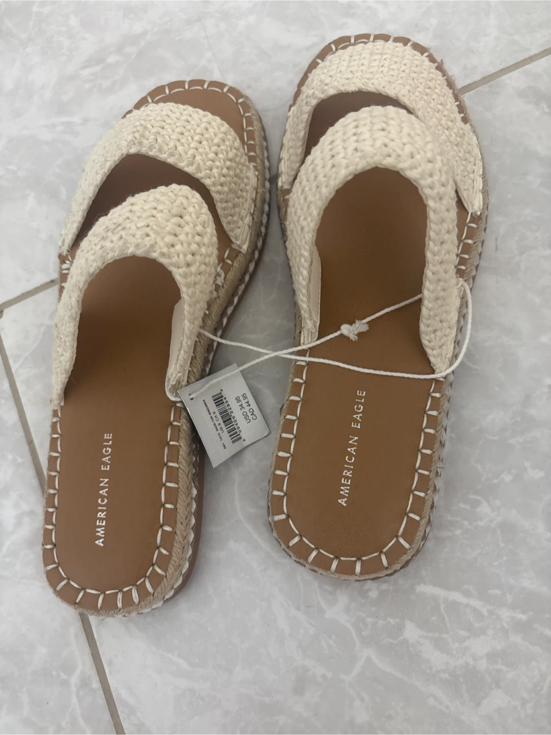 American Eagle Woven Slide Sandals - Size 9