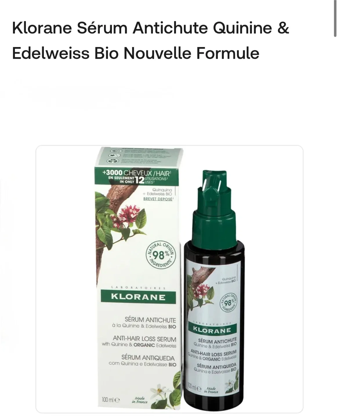 Klorane Anti-Hair Loss Serum