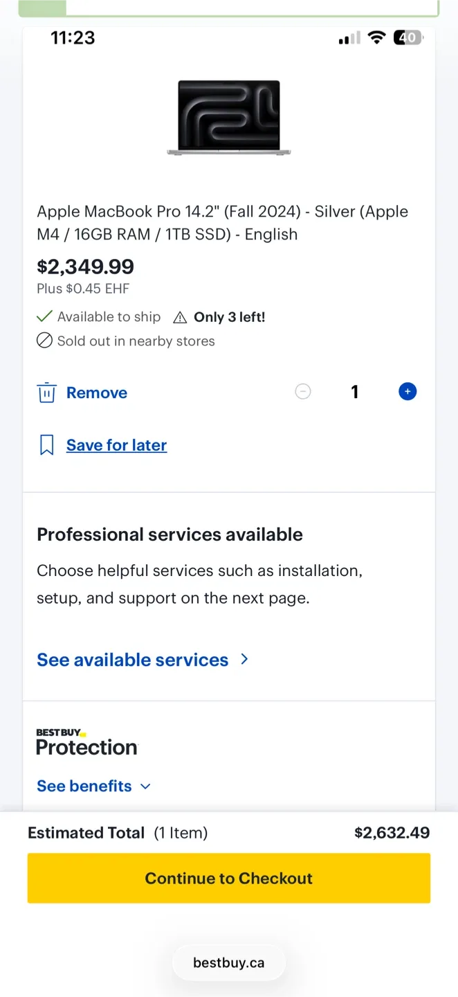 Open Box MacBook Pro M4 1TB 14 + 3 year Apple care image indicator(9)