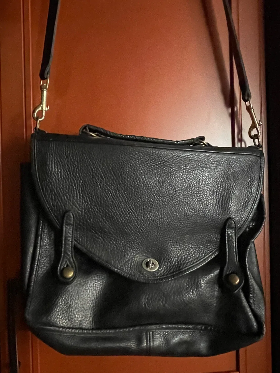 Coach Black Leather Satchel