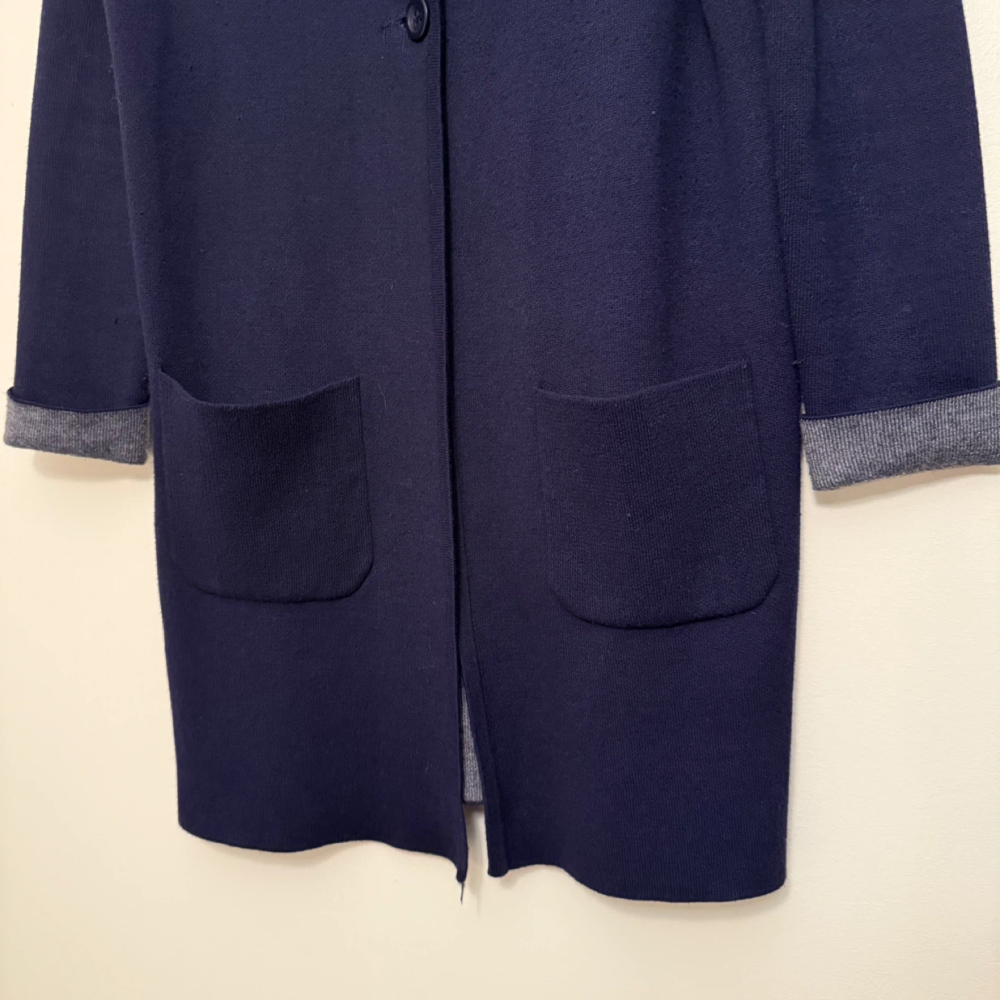 Catherine Malandrino Wool Blend Navy Cardigan - photo 3