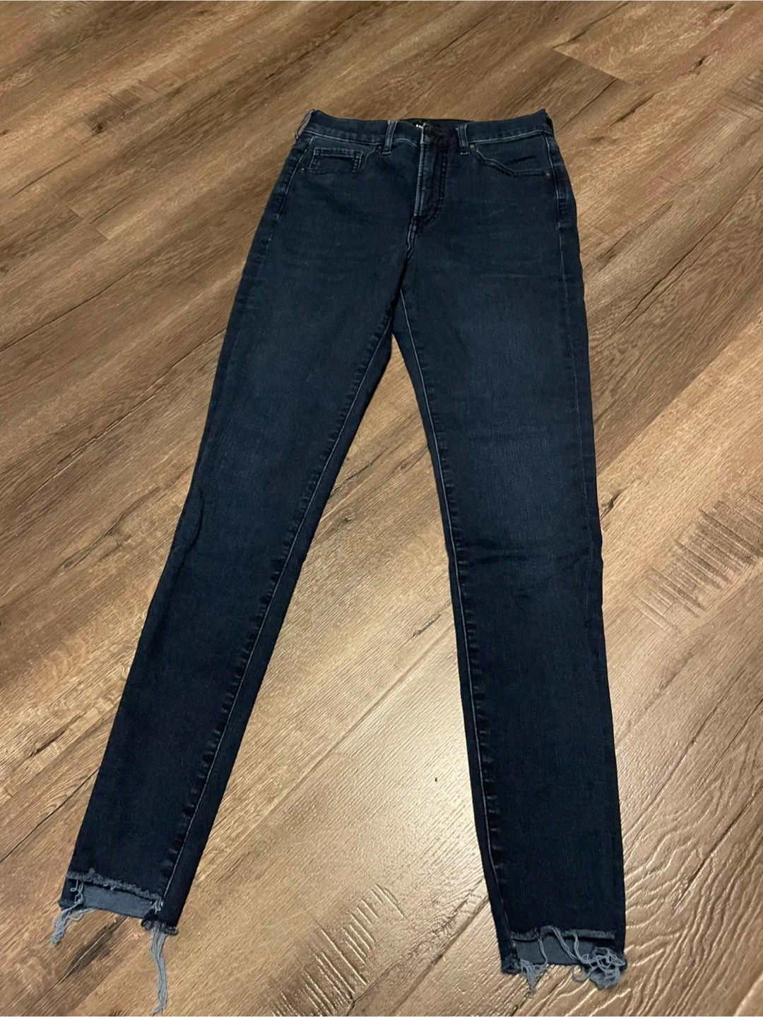 Skinny High Rise Jeans (Size:0) Blue