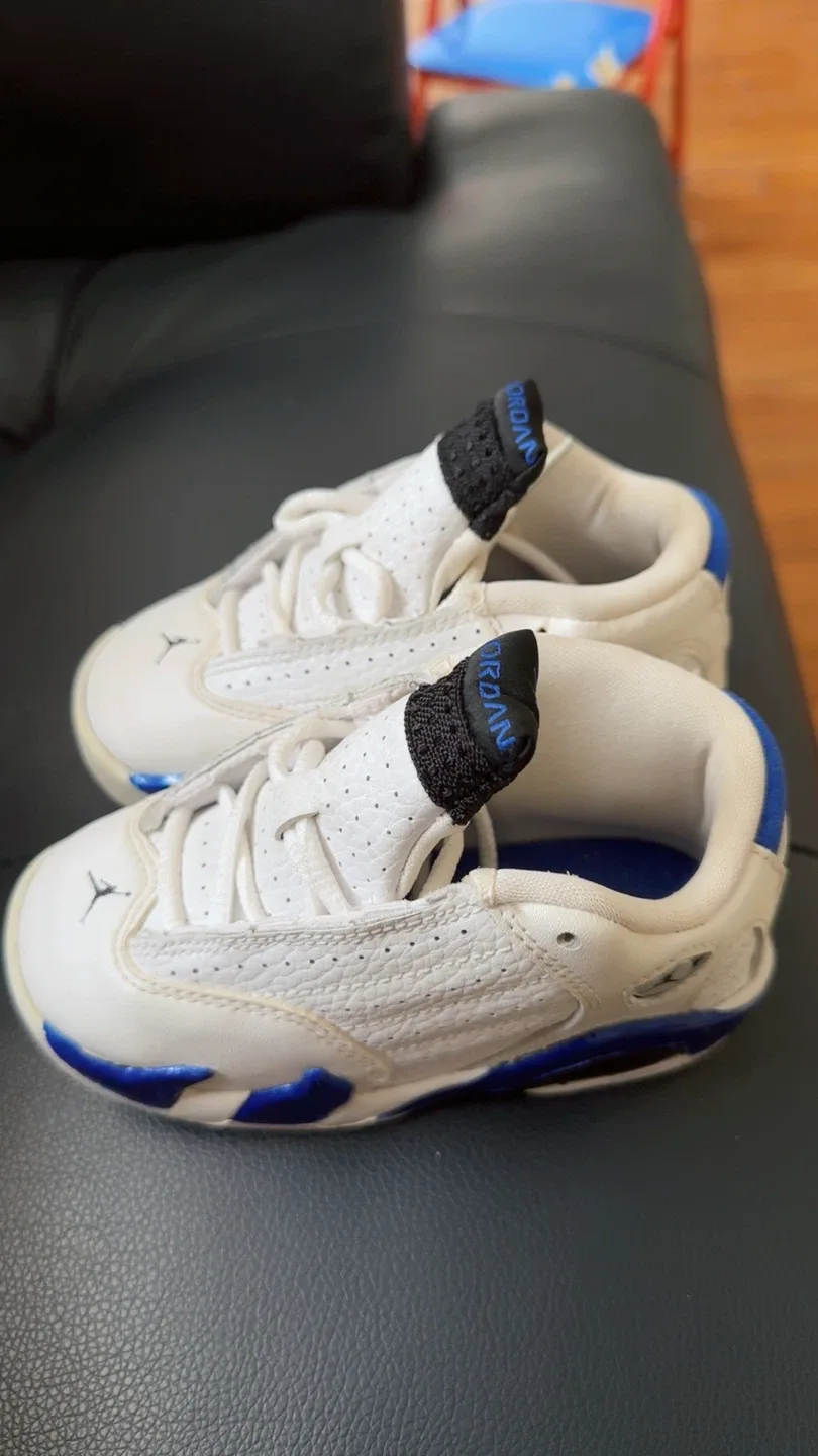 Jordan XIV White/Blue Toddler Shoes image indicator(3)