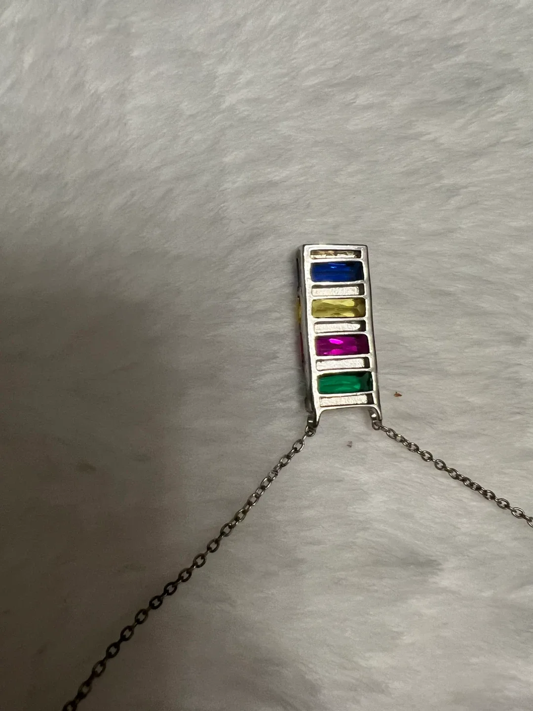 Silver 925 Rainbow Pendant Necklace image indicator(2)