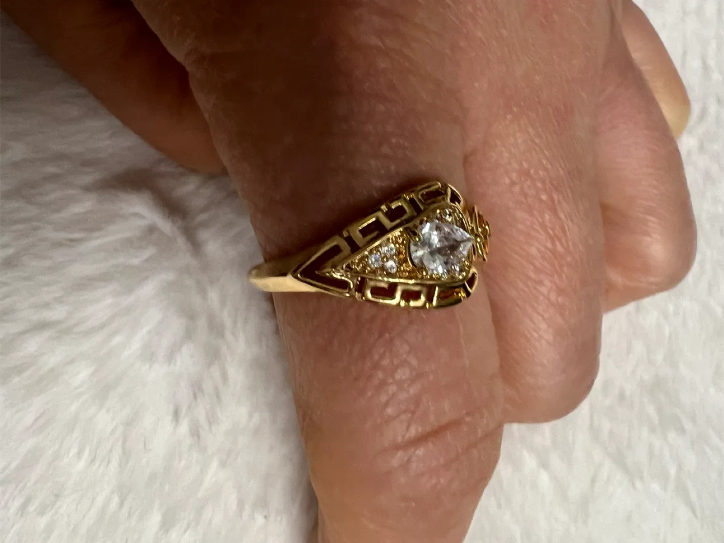 Ring with White Stone thumbnail