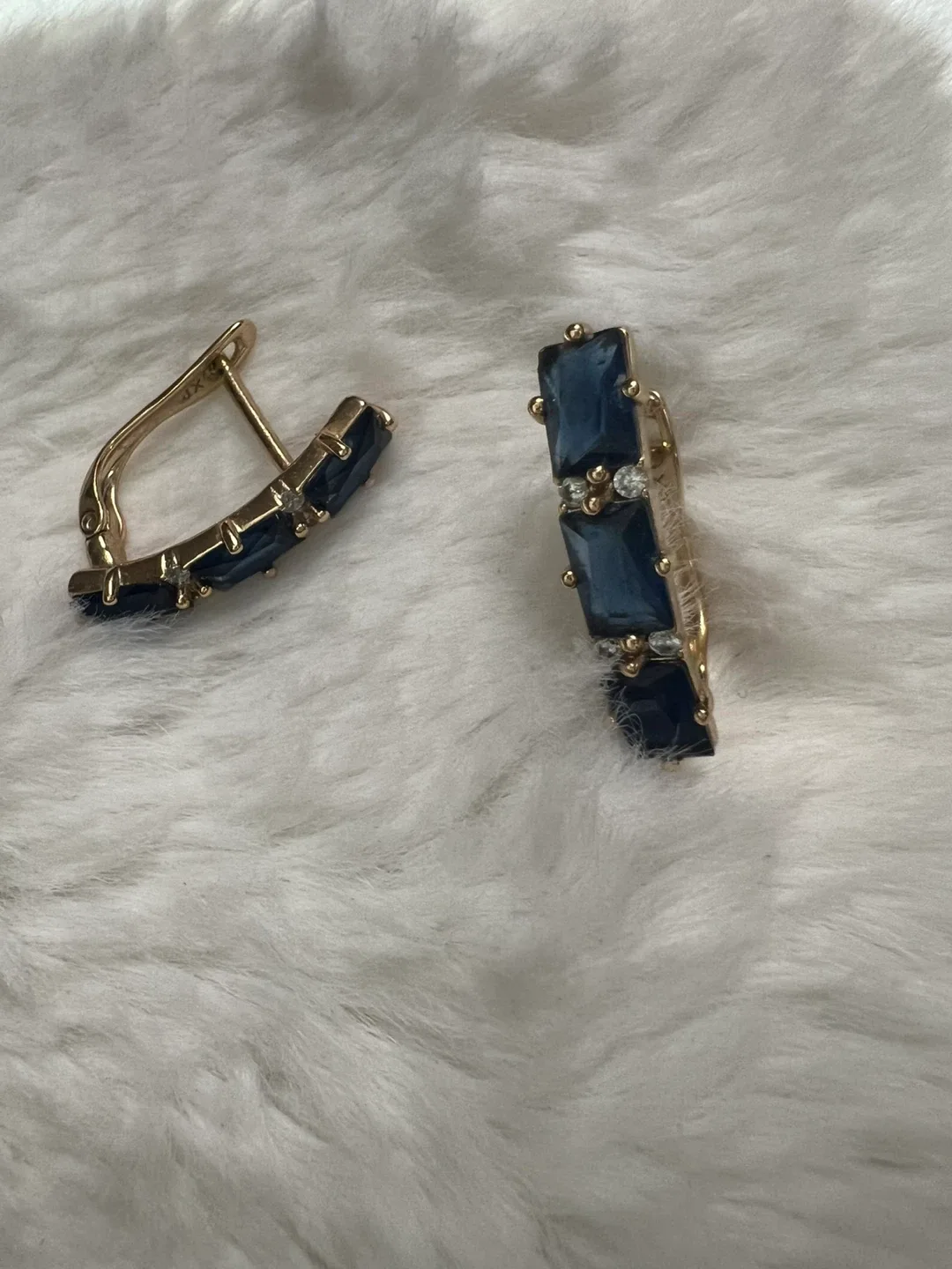 Blue stone earrings thumbnail