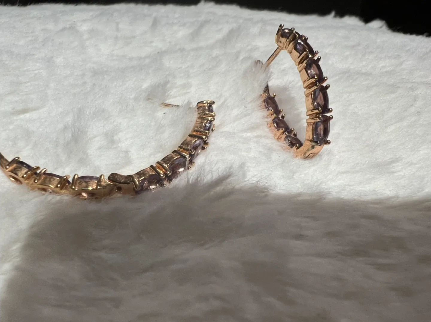 Rose Gold Tone Hoop Earrings image indicator(2)