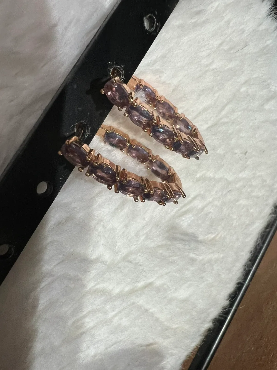 Rose Gold Tone Hoop Earrings image indicator(4)