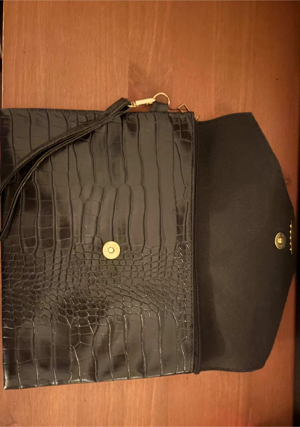 Black Crocodile Clutch - photo 3