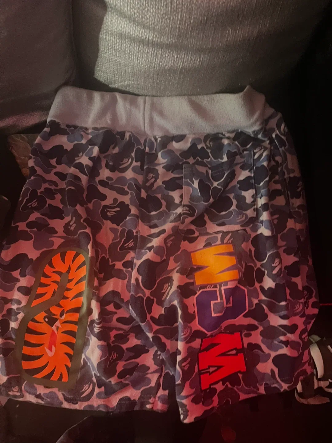 BAPE blue Camo Shark Shorts image indicator(3)