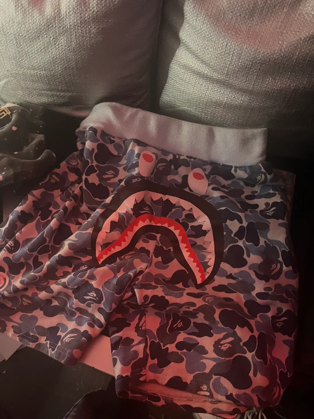BAPE blue Camo Shark Shorts image indicator(2)