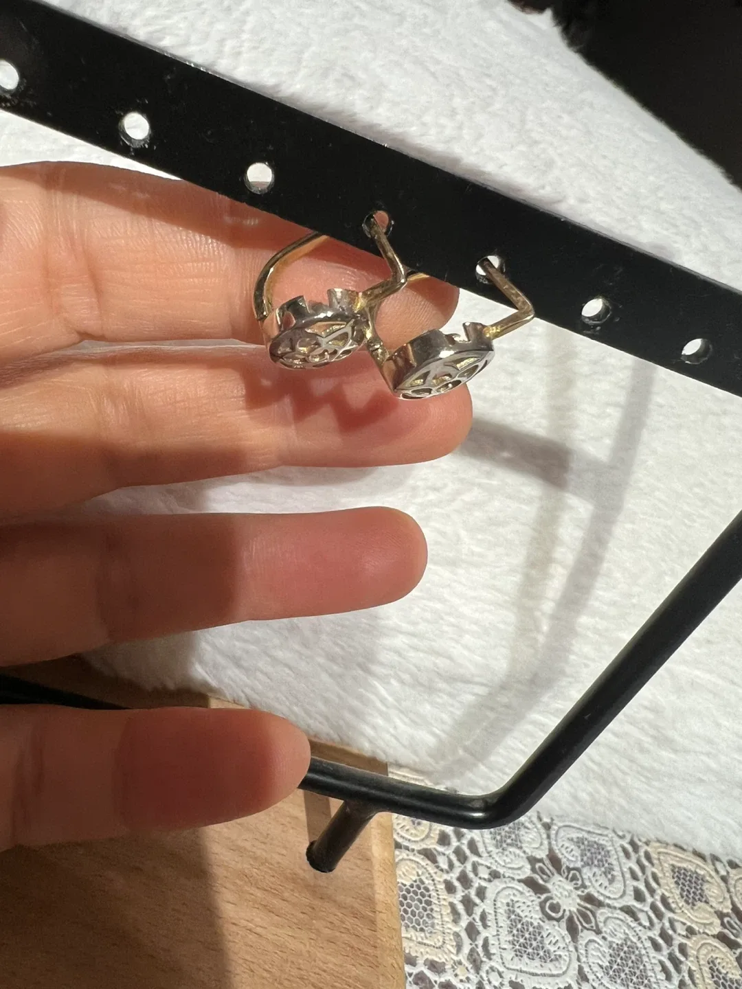 Drop Earrings with Floral Design image indicator(4)