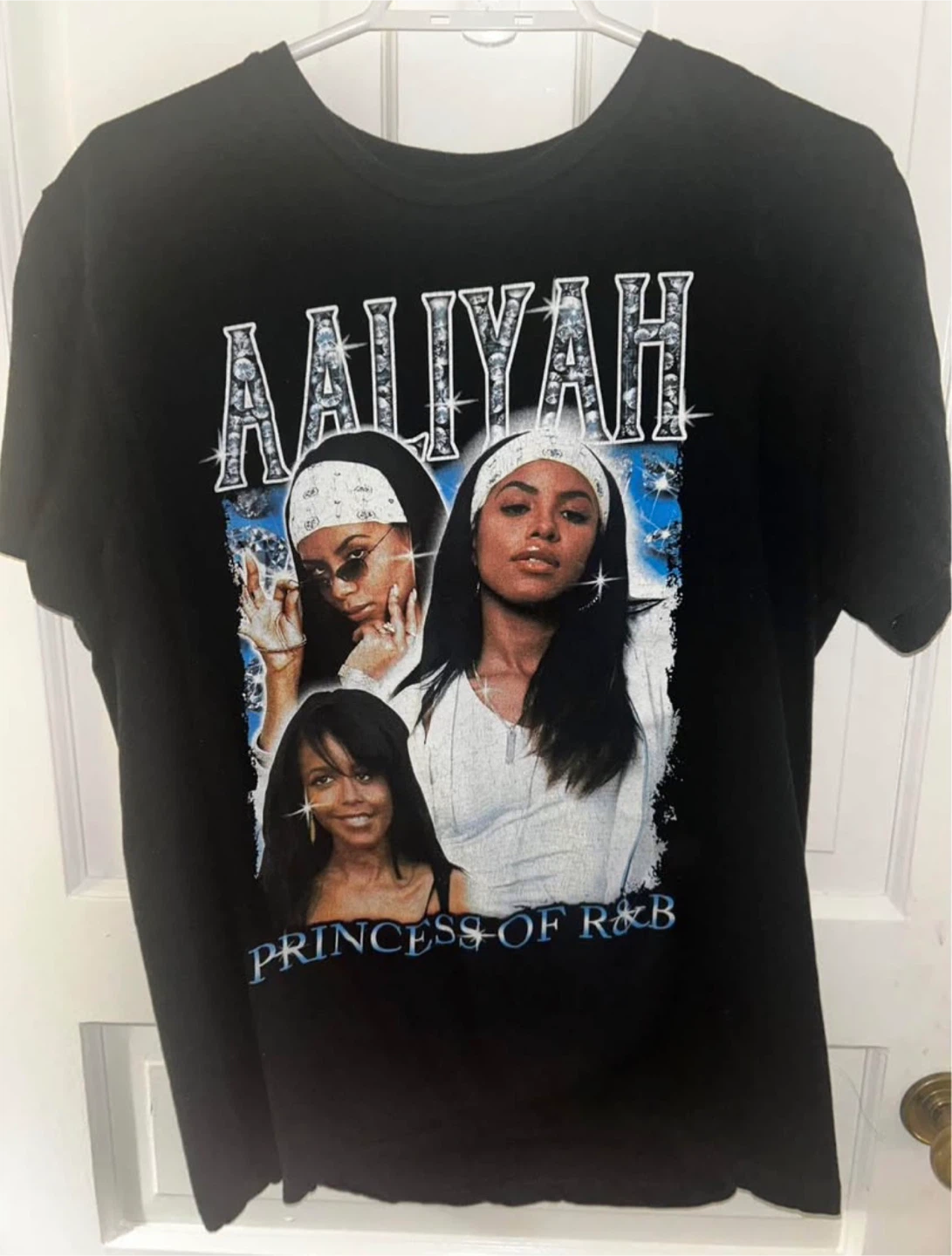 Aaliyah Princess of R&B Black T-Shirt