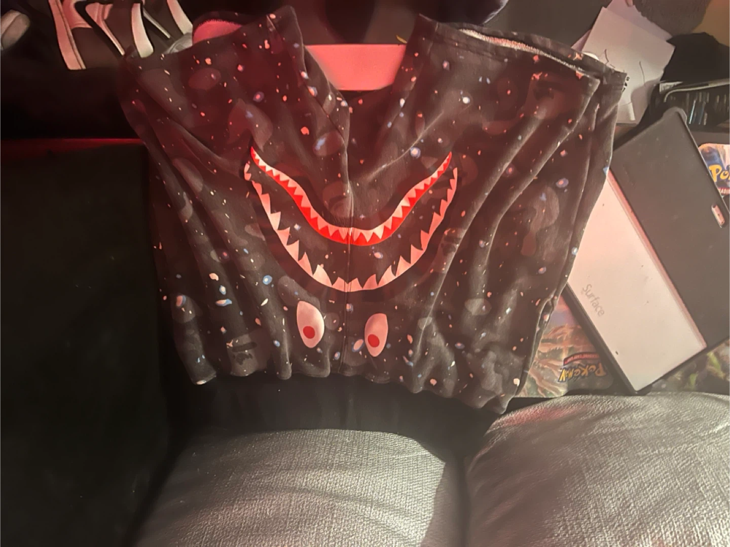 Bathing Ape (BAPE) Galaxy Shark Hoodie, Size XL