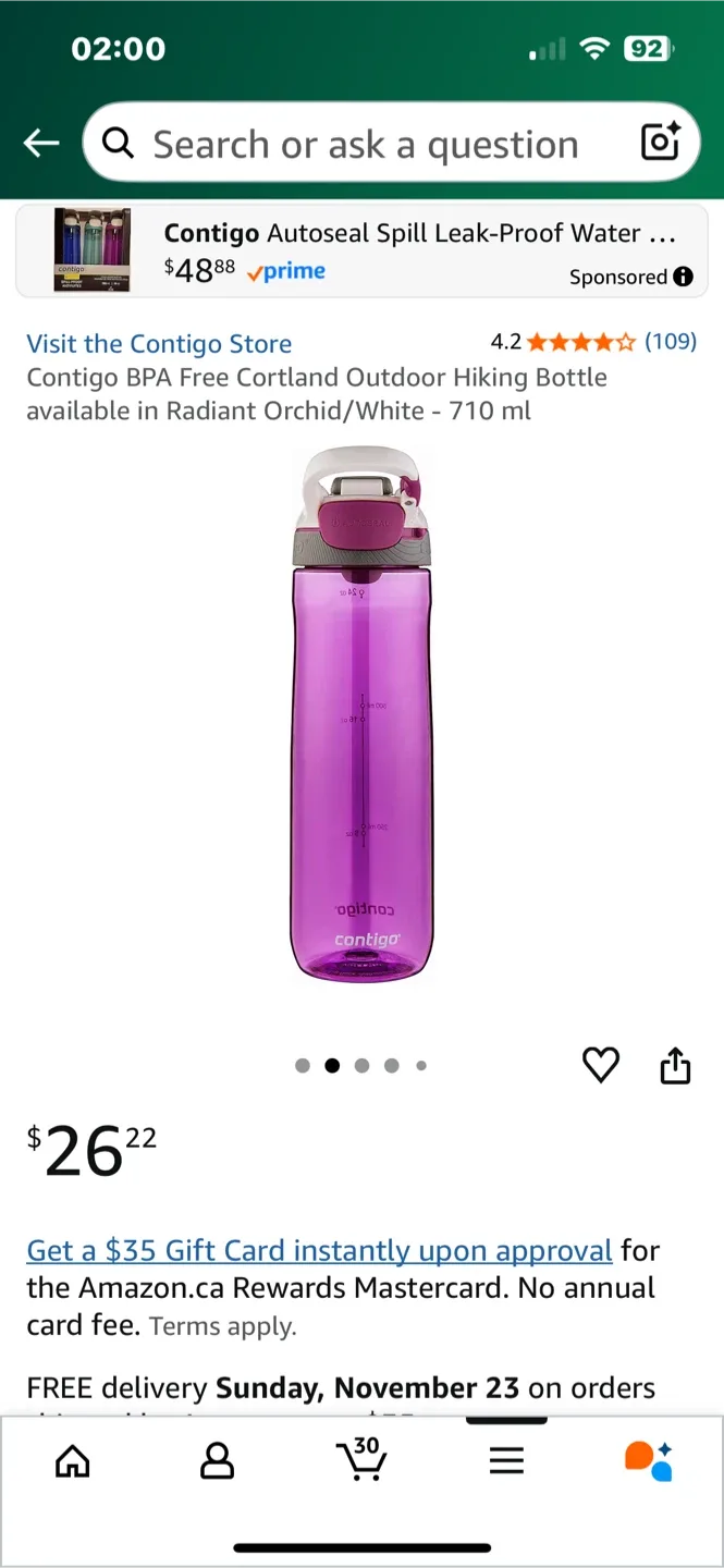 Contigo Autoseal Water Bottle - 24 oz image indicator(6)