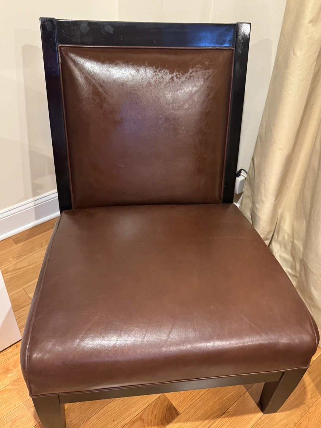 Brown Leather Dining Chairs BOGO FREE (2)