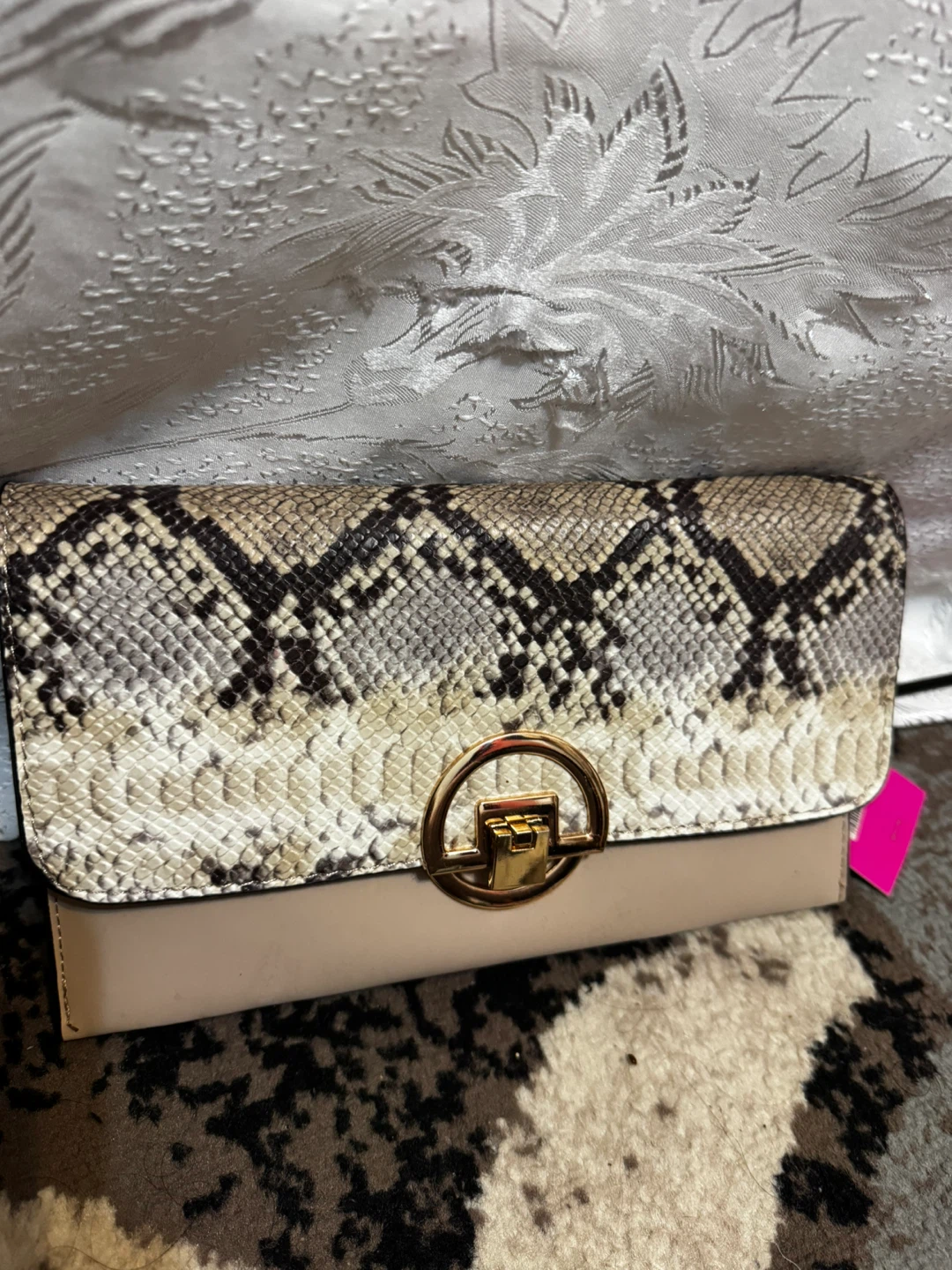 Snakeskin Print Shoulder Bag