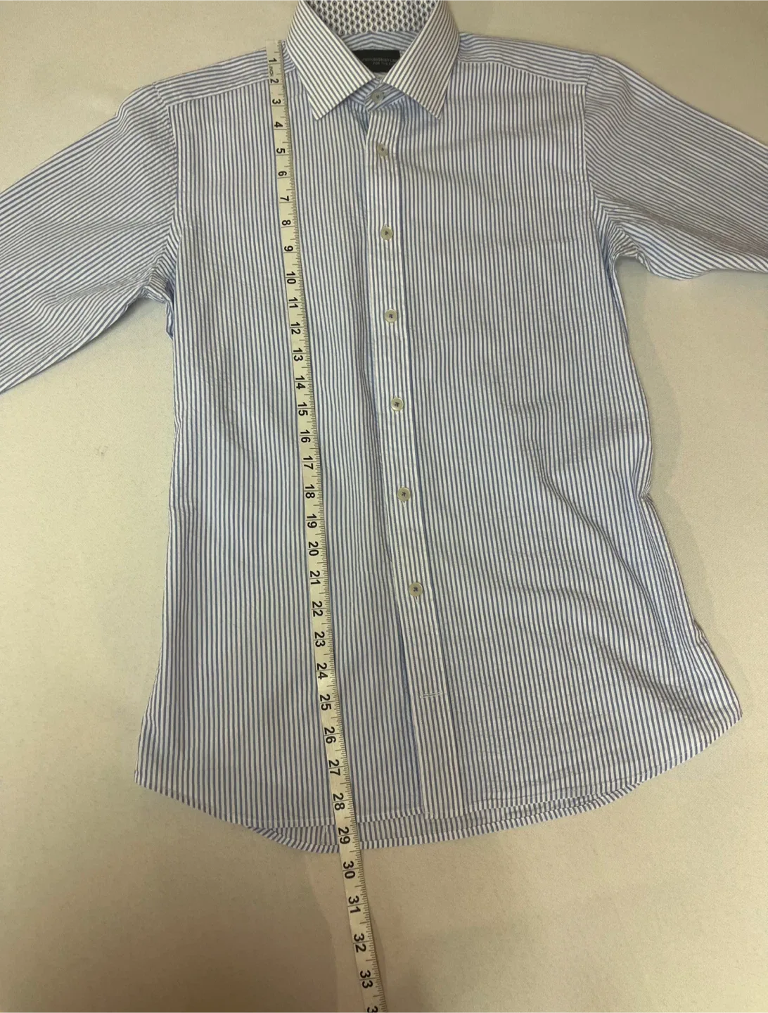 Jack Lipson Blue & White Dress Shirt - 16.5 Small image indicator(7)