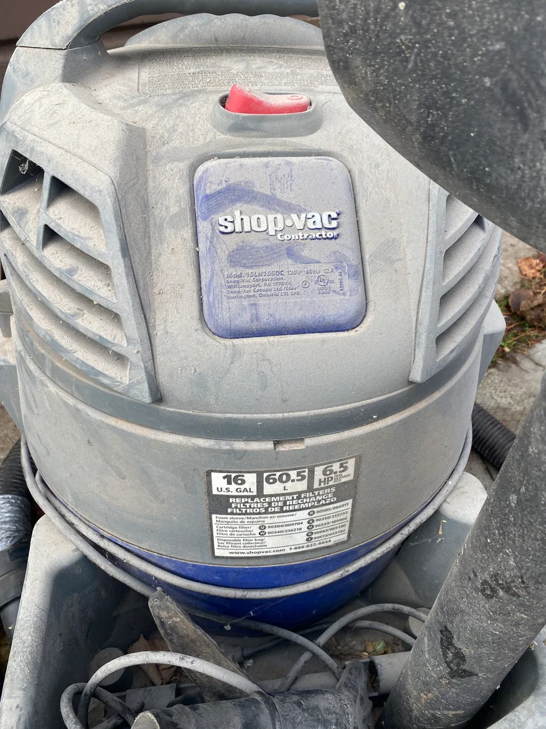 Shop-Vac Contractor 16 Gallon Wet/Dry Vacuum image indicator(2)