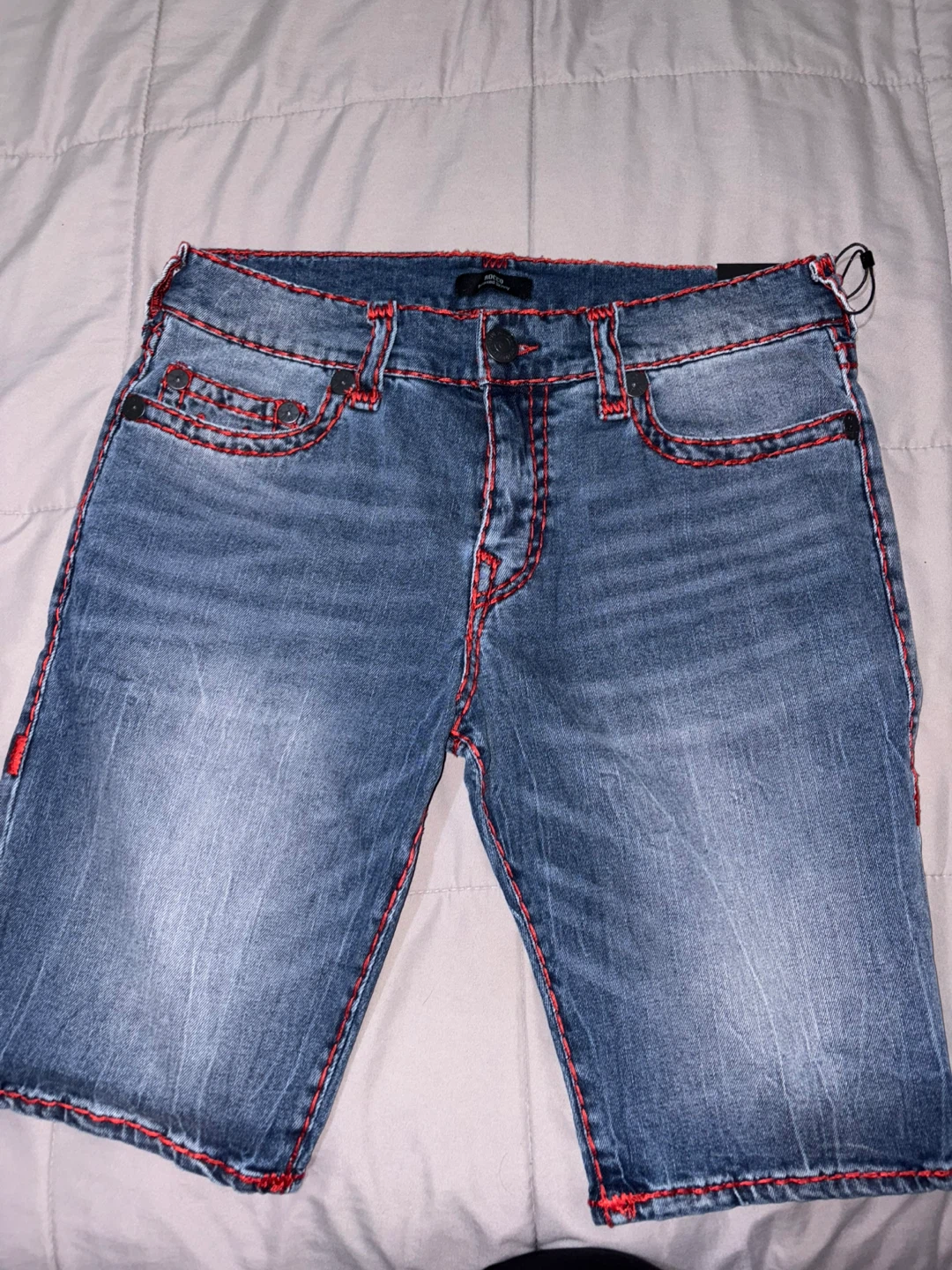 True Religion Rocco Super T NF Denim Shorts Sz 34 - photo 2