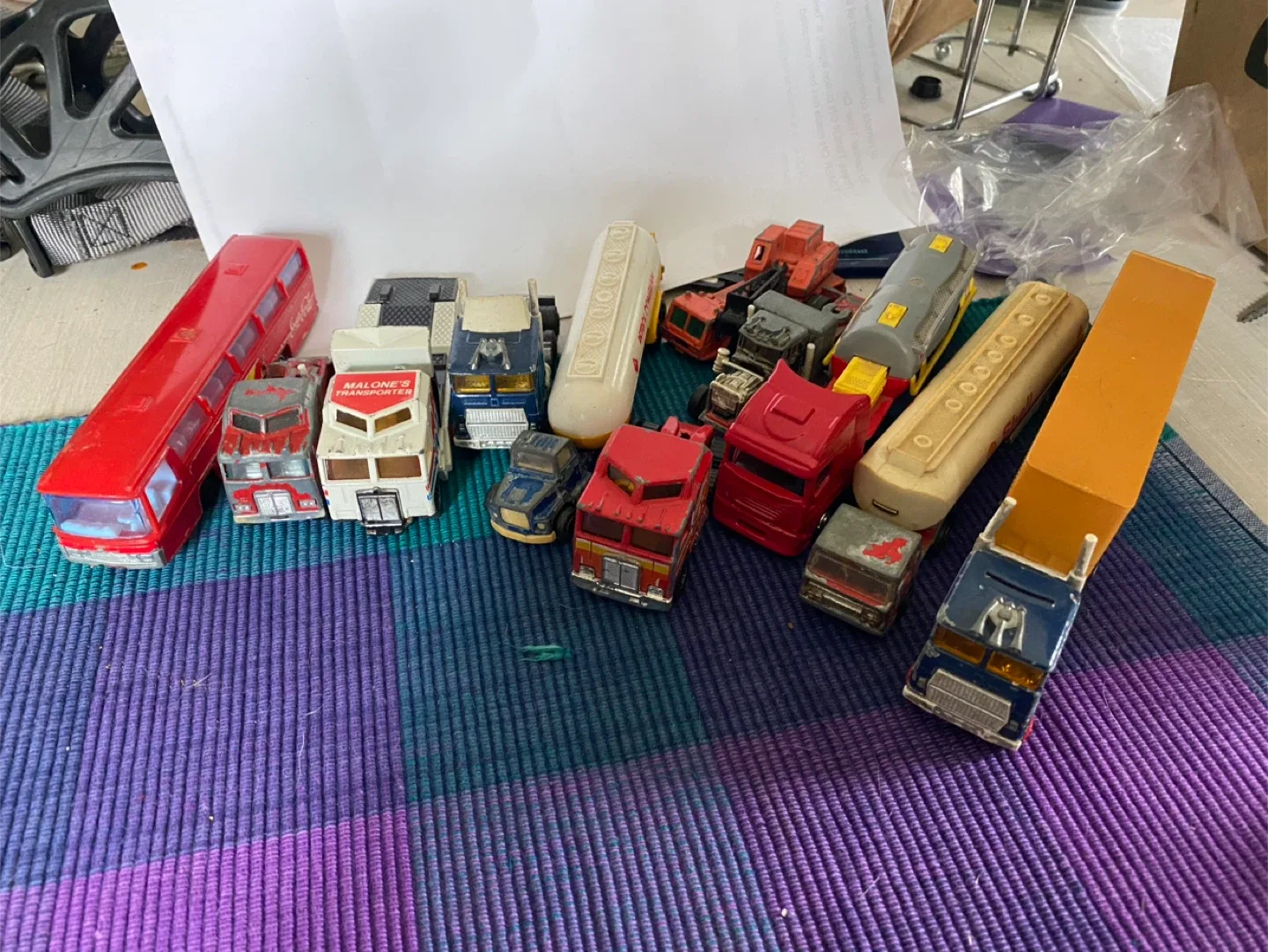 Vintage Diecast Toy Trucks - Shell, Goodyear, More!