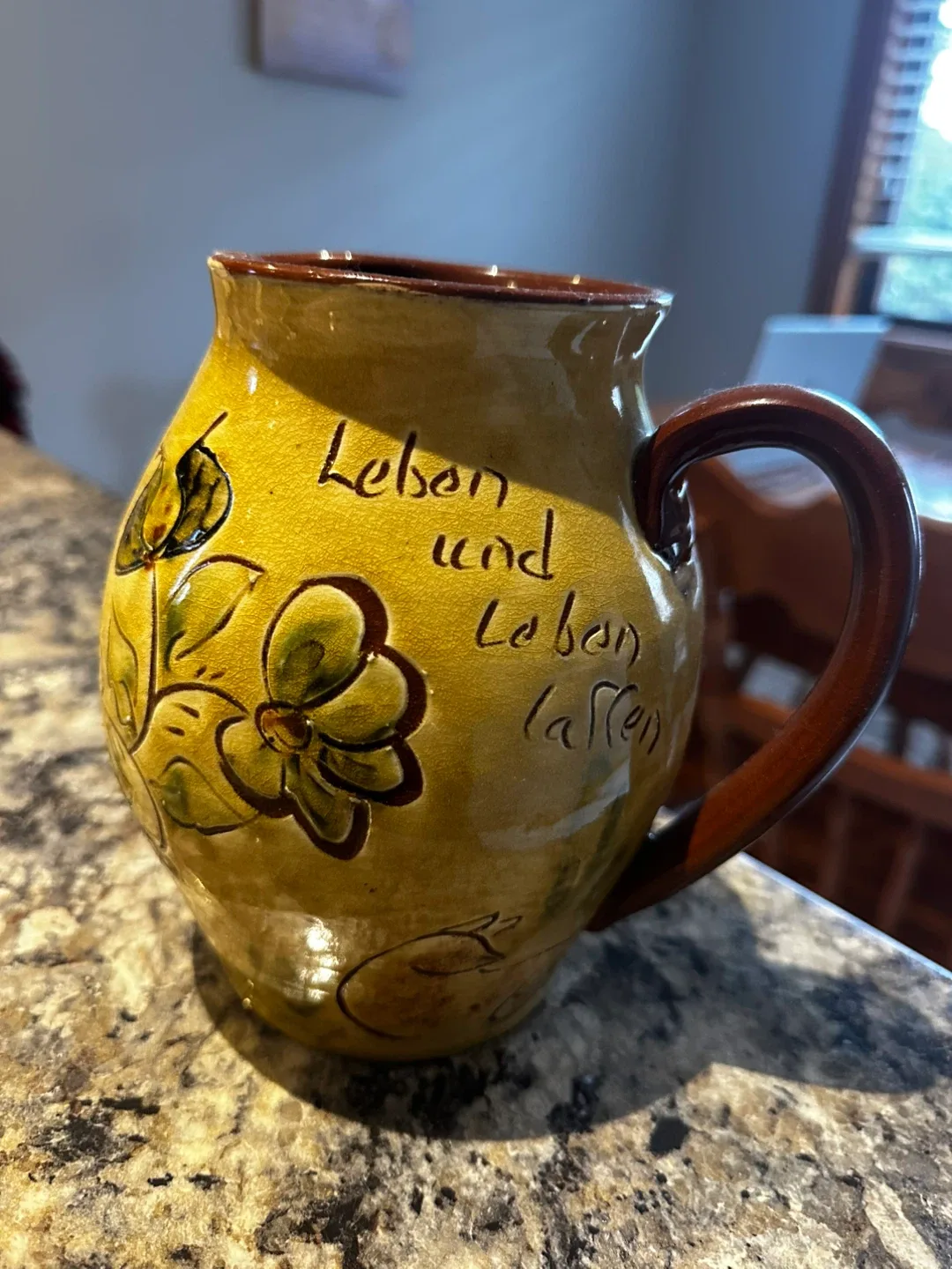 Pottery :  Pitcher with Chicken Design