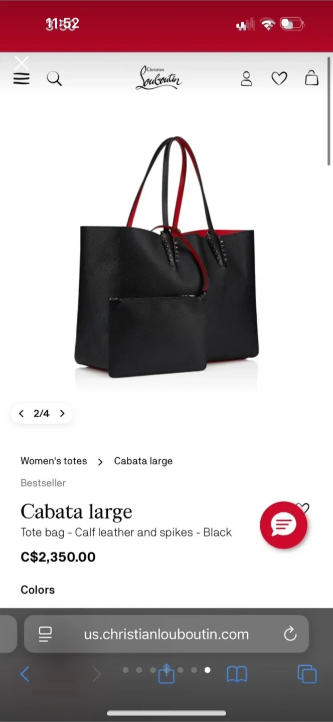 Christian Louboutin Black Leather Tote Bag image indicator(6)