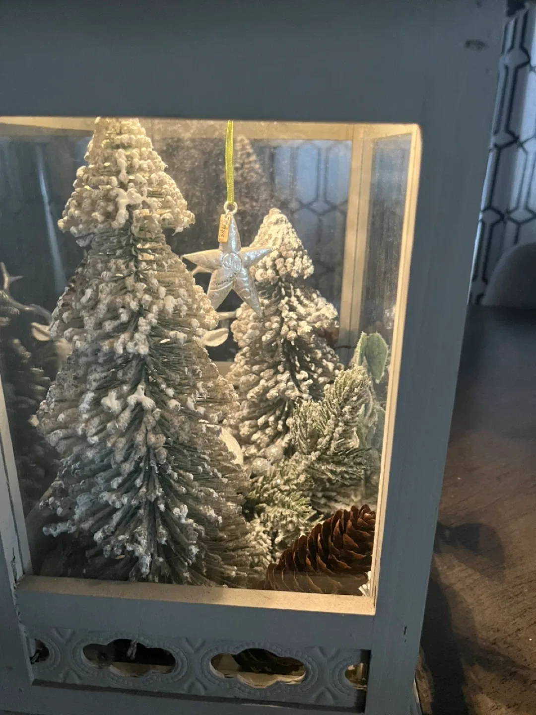 Christmas Lantern with Trees and Deer image indicator(3)