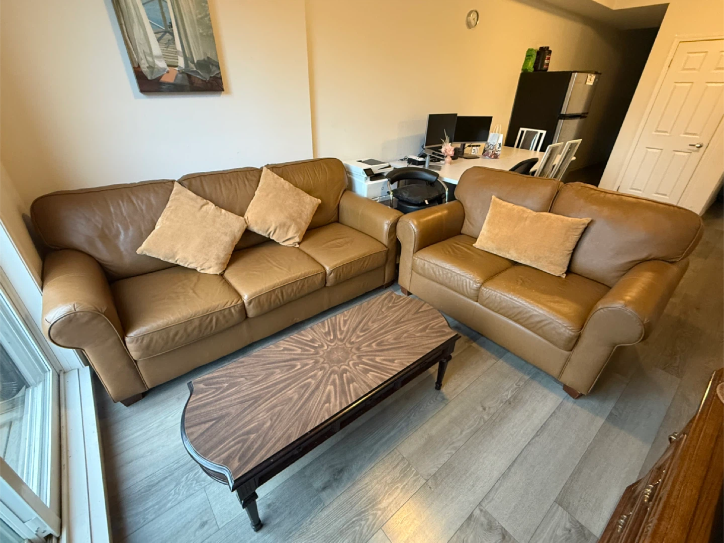 Leather Sofa Set - 2 Seater & 3 Seater