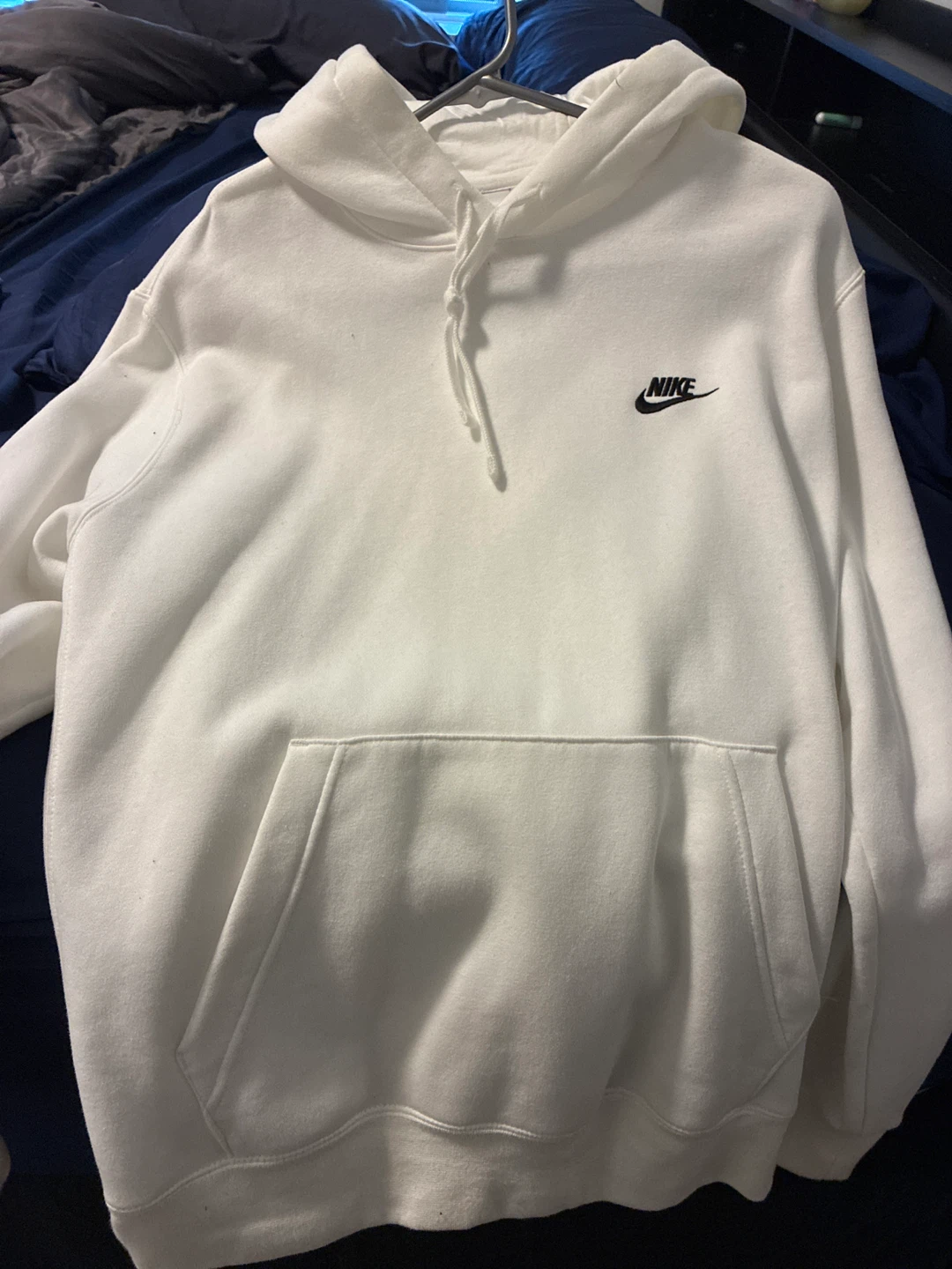 Nike White Hoodie - Size Large
