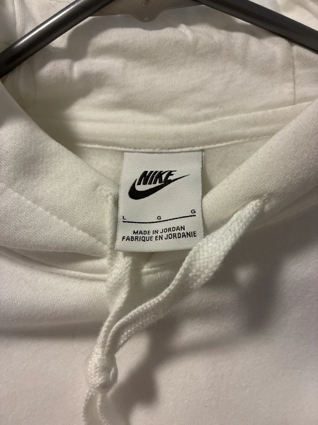 Nike White Hoodie - Size Large image indicator(2)