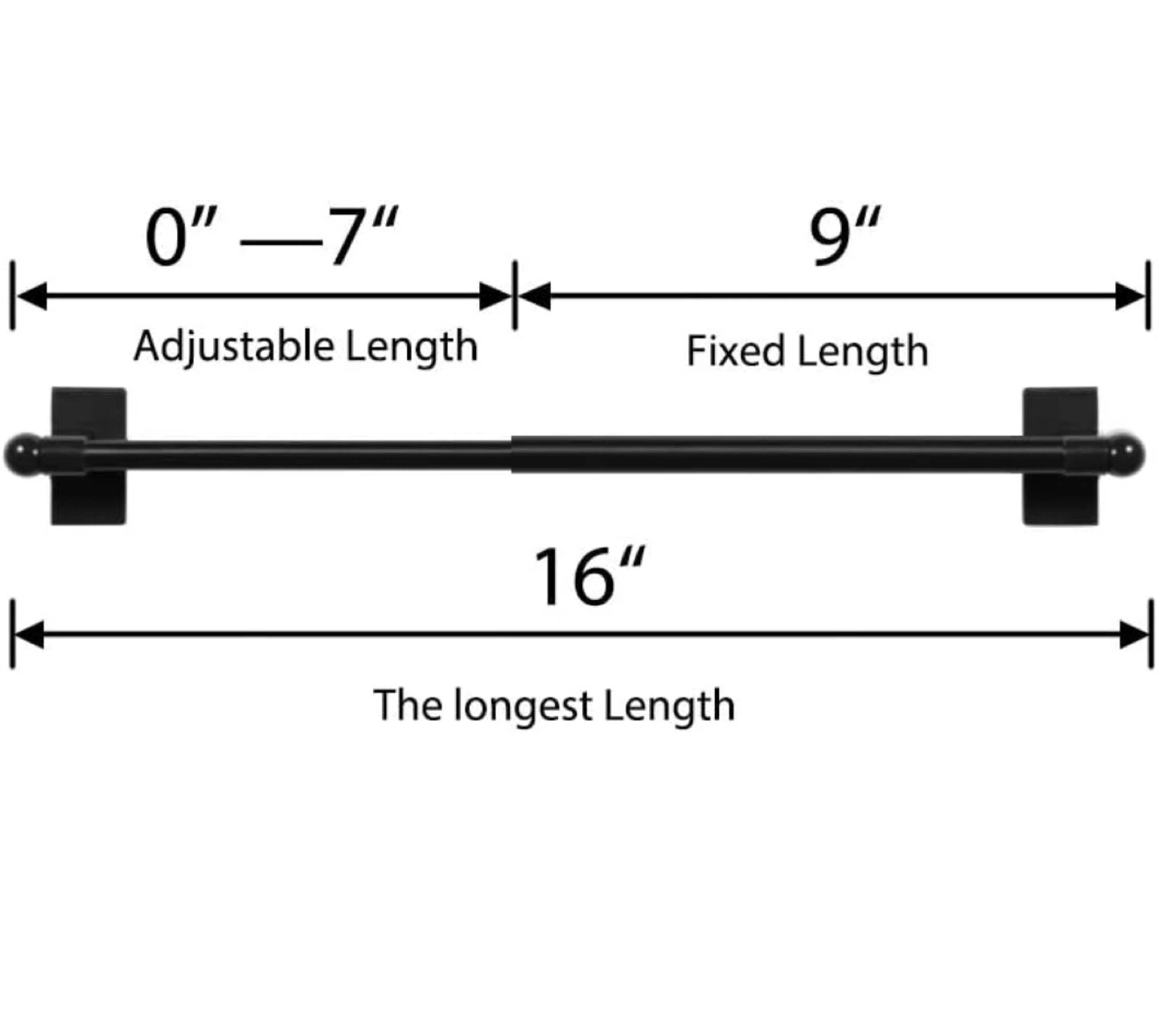 Magnetic Rod - No Tools, Adjustable Length - photo 2