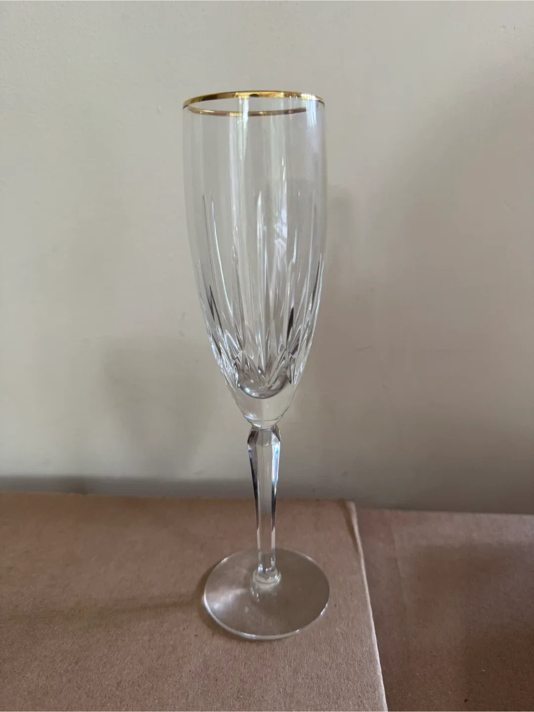Set of Lenox Crystal Wine & Champagne Glasses with Gold Trim image indicator(4)