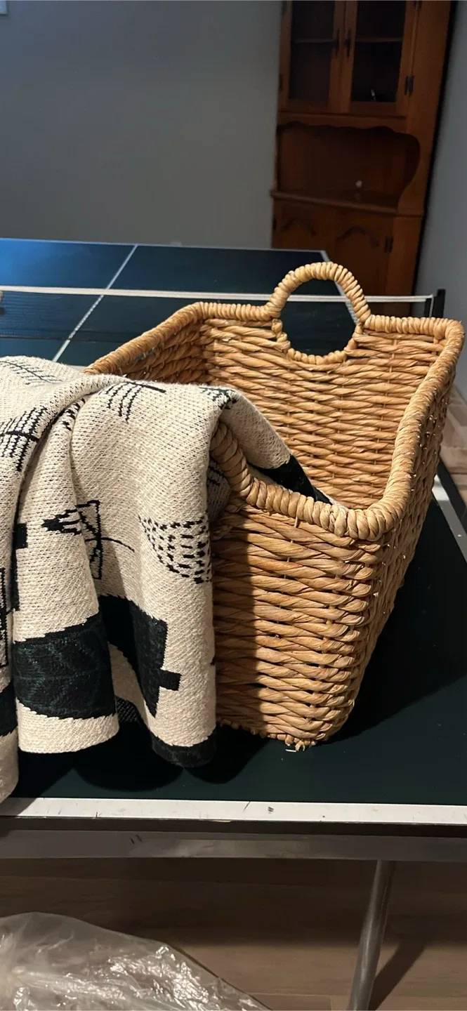 Woven Storage Basket with Handles image indicator(4)
