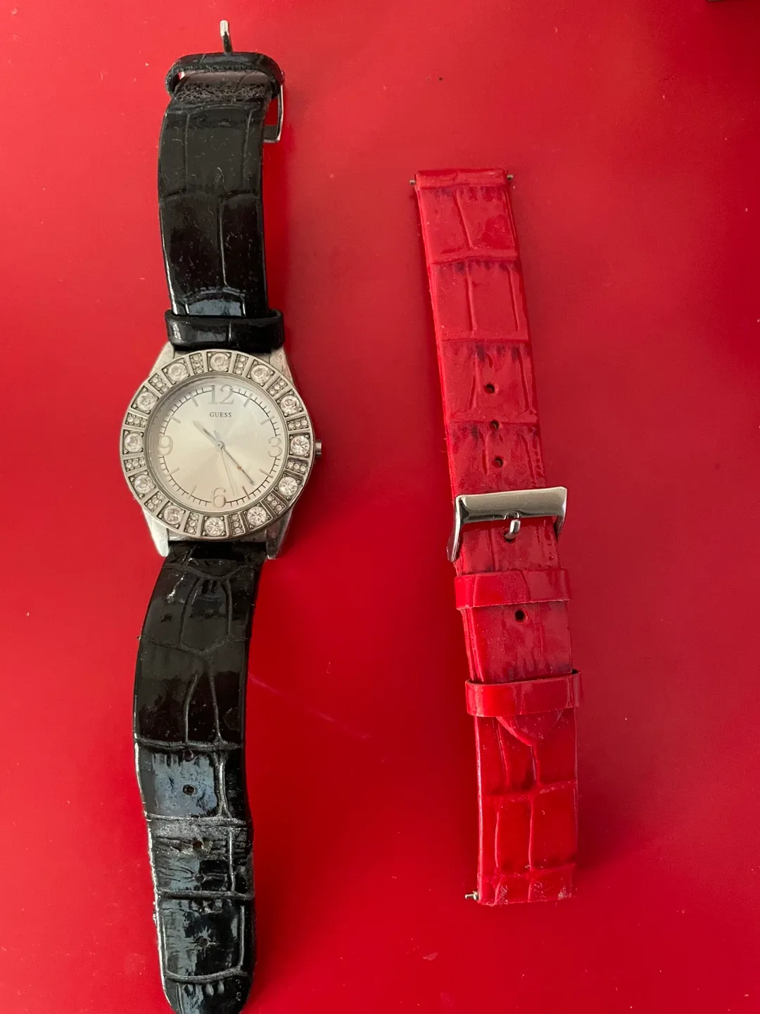 Guess Ladies Watch with Extra Red Strap